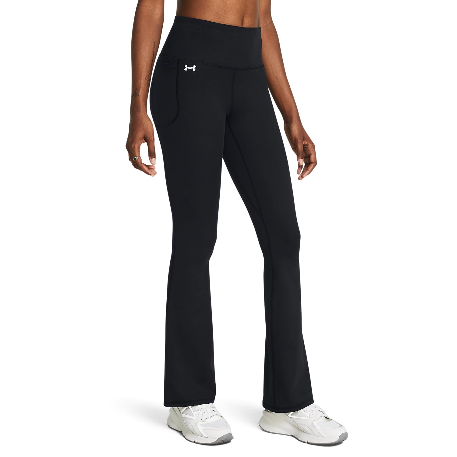 Under Armour Womens Motion Flare Pants, (003) Black / / White, XX-Large