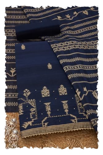 Soch Women Chanderi Woven Design Unstitch Dress Material with Sequins