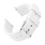 Archer Watch Straps - Silicone Quick Release Soft Rubber Replacement Watch Bands (White, 24mm)