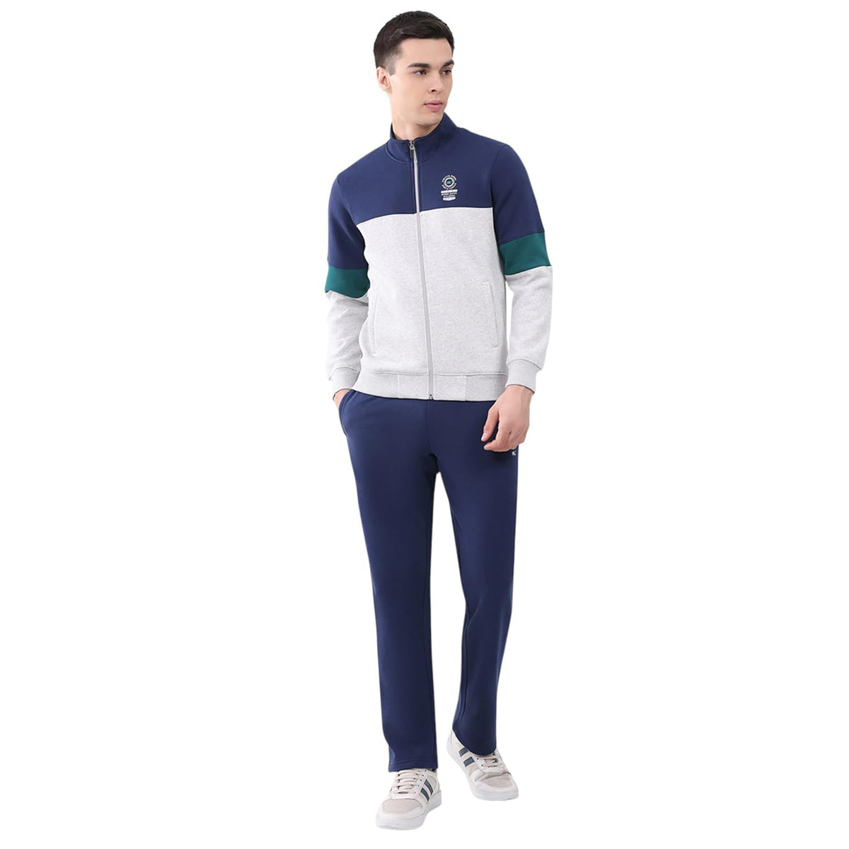 Monte Carlo MenS Regular Fit Collared Neck Full Sleeve Printed Winter Tracksuit | Stylish Printed Design | Soft Warm Fabric | St 3