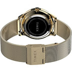 Timex Women's Modern Easy Reader 32mm Watch - Gold-Tone Case White Dial with Gold-Tone Stainless Steel Mesh Bracelet