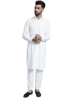 Jompers Mens Cotton Solid Pathani Kurta With Salwar