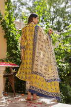 ANNI DESIGNER Womens Rayon Blend Straight Printed Kurta with Pant & Dupatta (Uchiha Mustard-VKS04_XXL_Mustard_XX-Large)