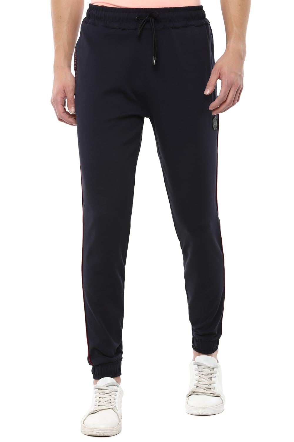 Men Navy Solid Casual Jogger Pants