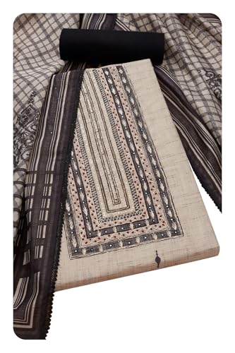 Soch Women Chanderi Ethnic Motifs Unstitch Dress Material with Faux Mirror and Sequins