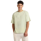 Nobero MenS Oversized Printed T-Shirt Green