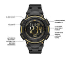 Skechers Men's Ruhland Digital Chronograph Watch, Color: Black/Gold (Model: SR1019)