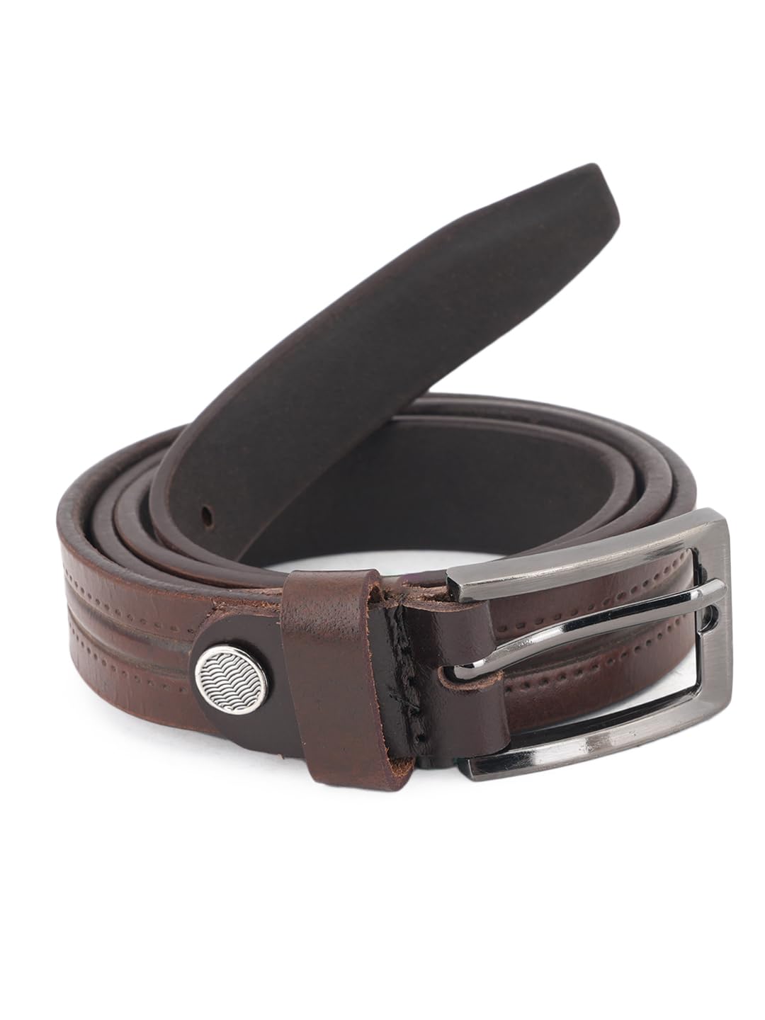 Rai Sahab WomenS Brown Leather Belt  Adjustable Stylish Belt For Dresses & Jeans  Top Grain Look, EcoFriendly Casual & Forma 30