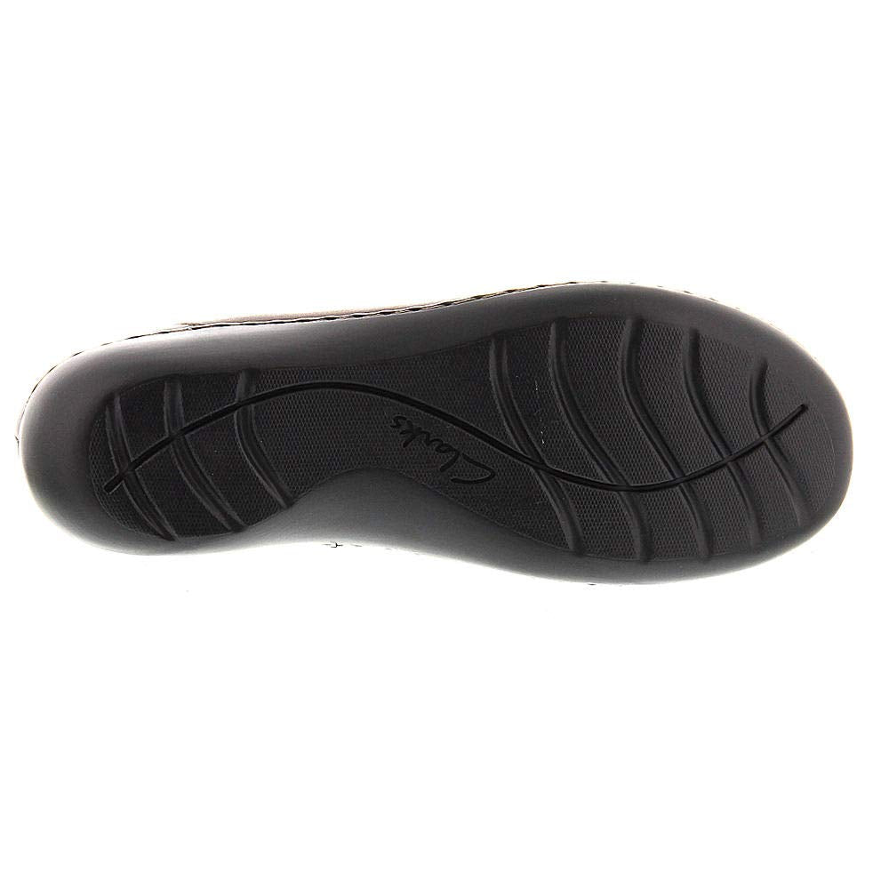 Clarks Women's Ashland Bubble Slip-On Loafer, Brown/Black, 6 M US