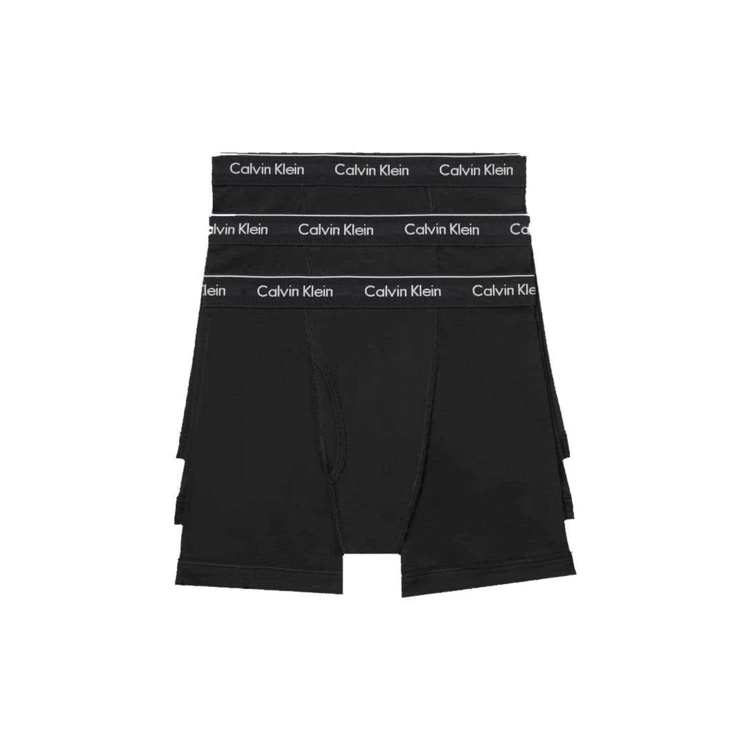 Calvin Klein Men's Cotton Classics 3-Pack Boxer Brief, 3 Black, M
