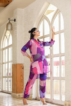 Leriya Fashion Women'S Rayon Floral Regular Western Co-Ord Set (Lf-W1936&Tr958_Purple_S)