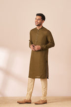 Manyavar MenS Kurta, Full Sleeves Mandarin Collar Ethnic Knee Length Kurta Only, Kurta For Festival, Wedding, Party, Anniversar