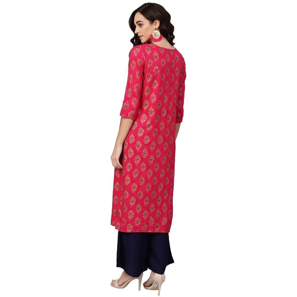 Anubhutee Womens Rayon Printed Kurta With Palazzos