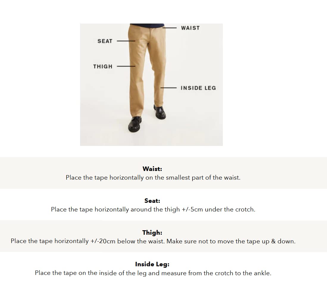 Dockers Men's Relaxed Fit Comfort Pants, British Khaki, 38W x 34L