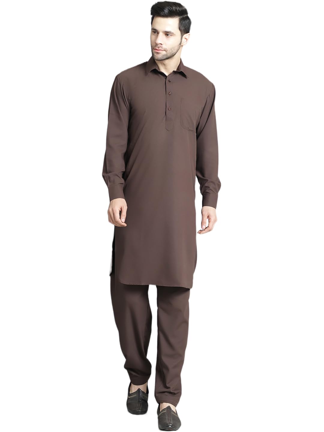 Jompers Mens Solid Pathani Kurta With Salwar