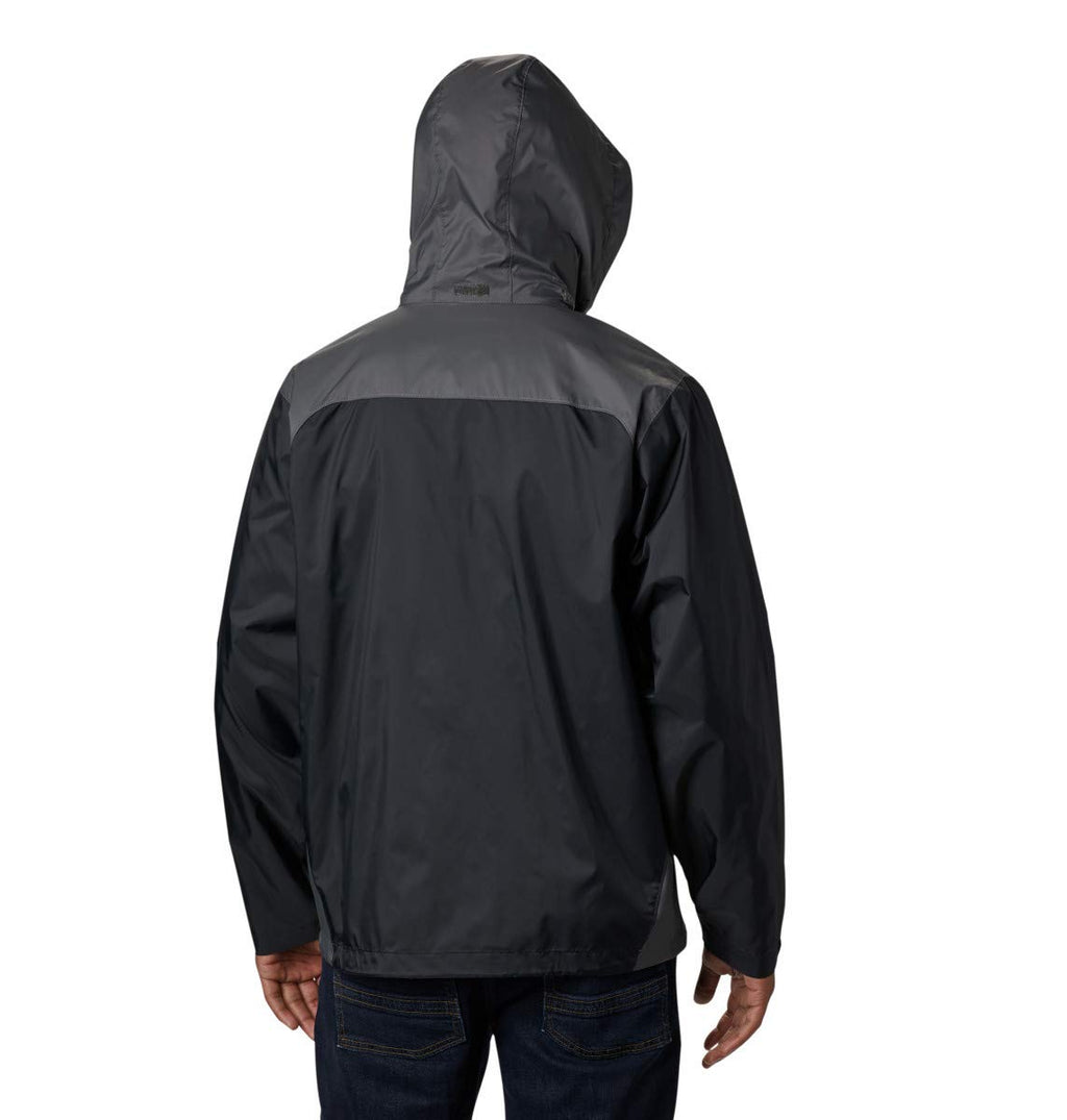 Columbia Men's Glennaker Lake Rain Jacket, Black/Grill, Small