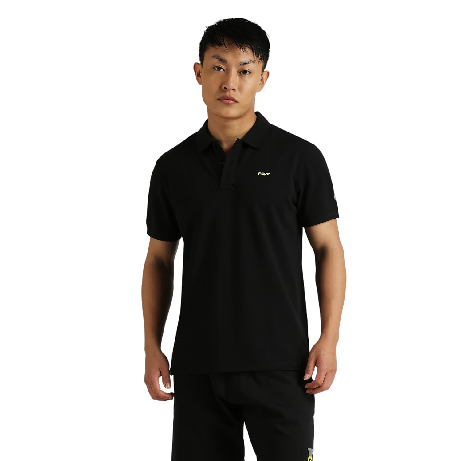 Pepe Jeans MenS Solid Regular Fit T-Shirt (Pm542206_Black