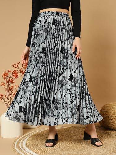 Kzully Crepe Western WomenS Skirts Grey