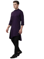 The Indian Garage Co Men'S Slim Kurta (0620-Ck34L42-03_Purple Small)
