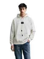 The Indian Garage Co Mens Oversized Fit Long Sleeves Hooded Badges Hoodie