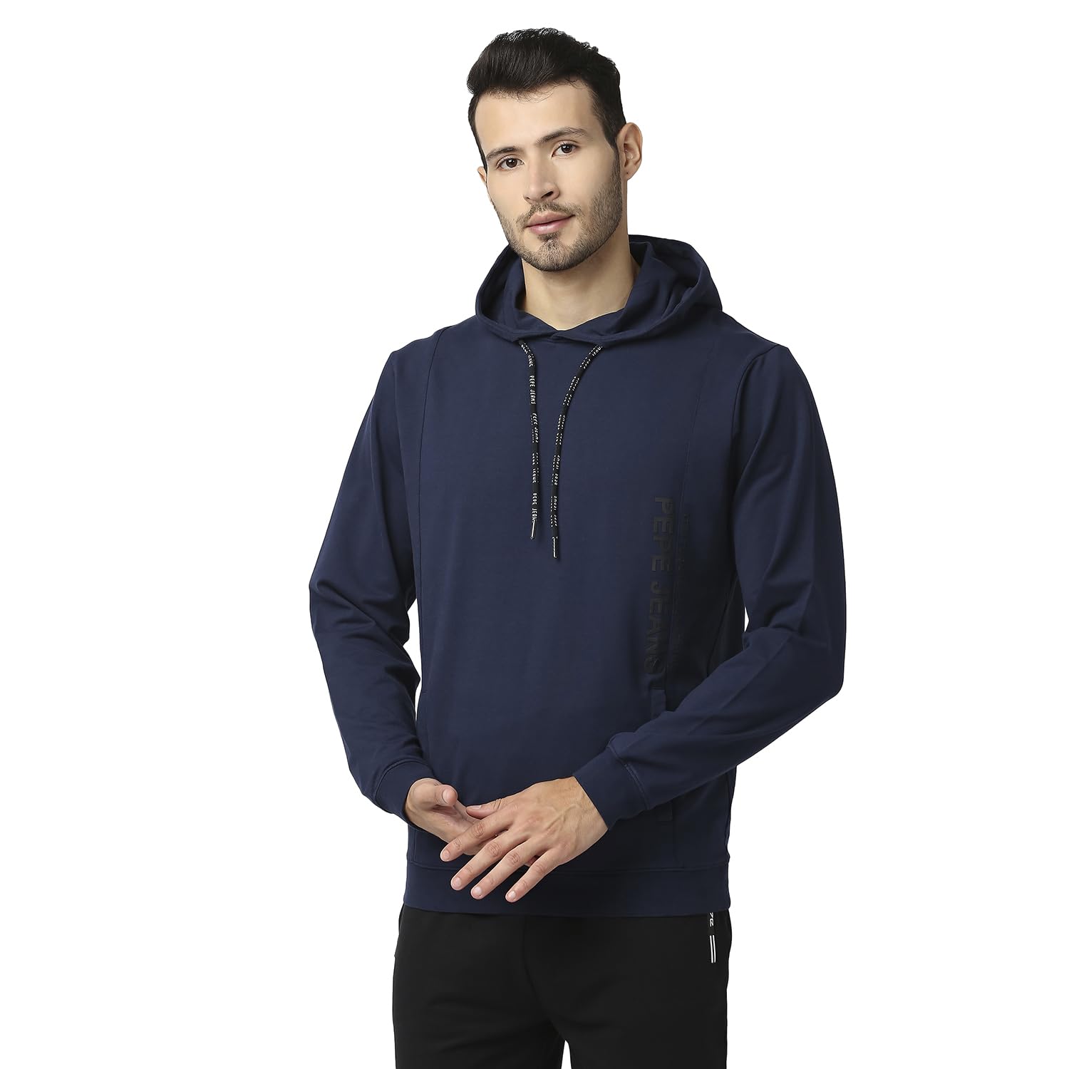 Pepe Jeans Mens Alan Placement Printed Sweatshirt, Navy,M