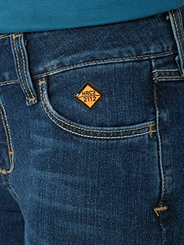Wrangler Riggs Workwear Women's FR Retro Mae Boot Cut Jean, Dark Indigo, 17-30