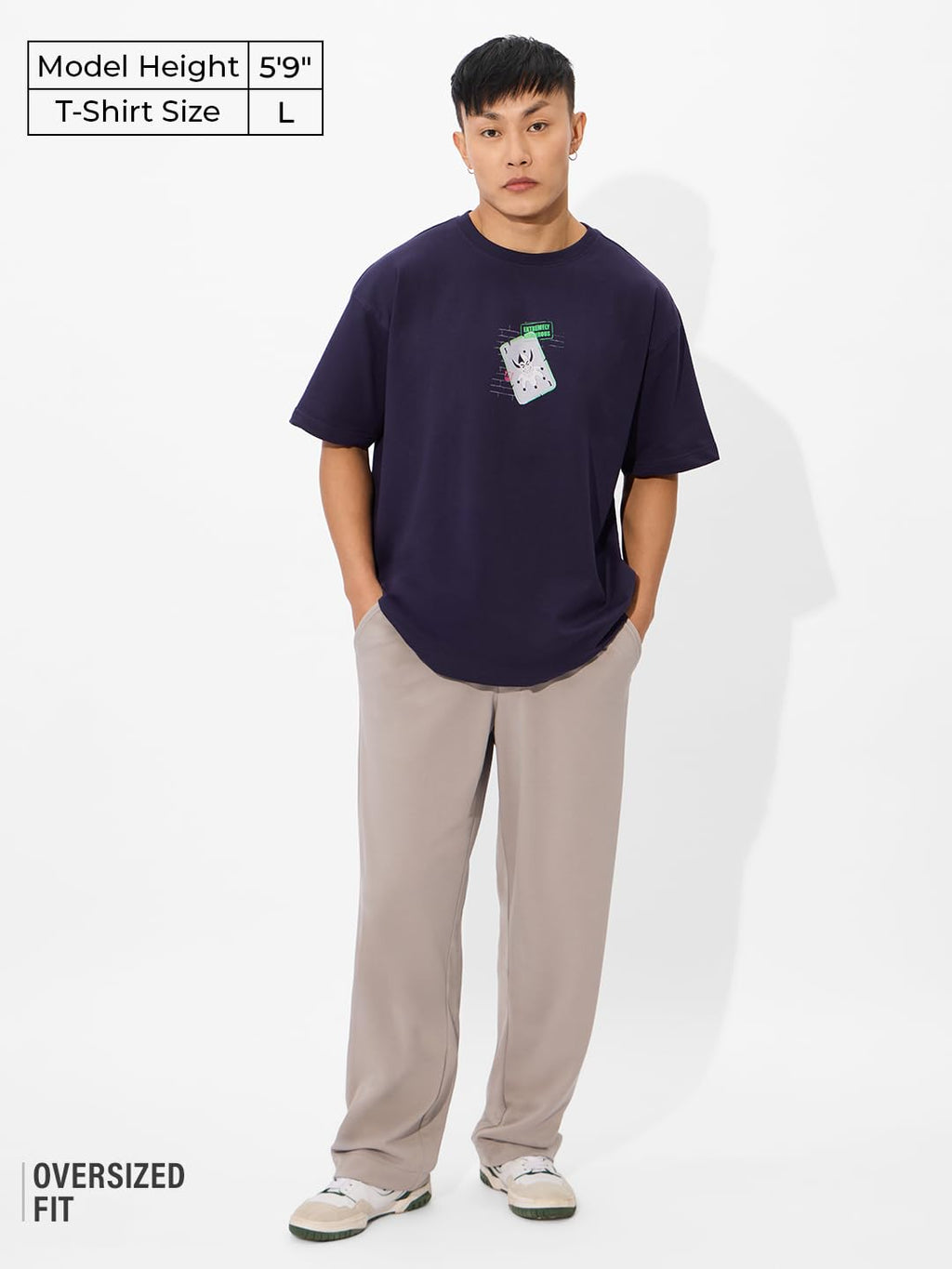 The Souled Store Official X-Joker Originals: Wanted Oversized T-Shirt for Men Boys Cotton Casual Half Sleeves Baggy Loose Fit Dr