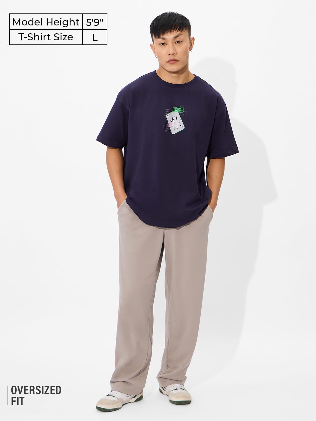 The Souled Store Official X-Joker Originals: Wanted Oversized T-Shirt for Men Boys Cotton Casual Half Sleeves Baggy Loose Fit Dr