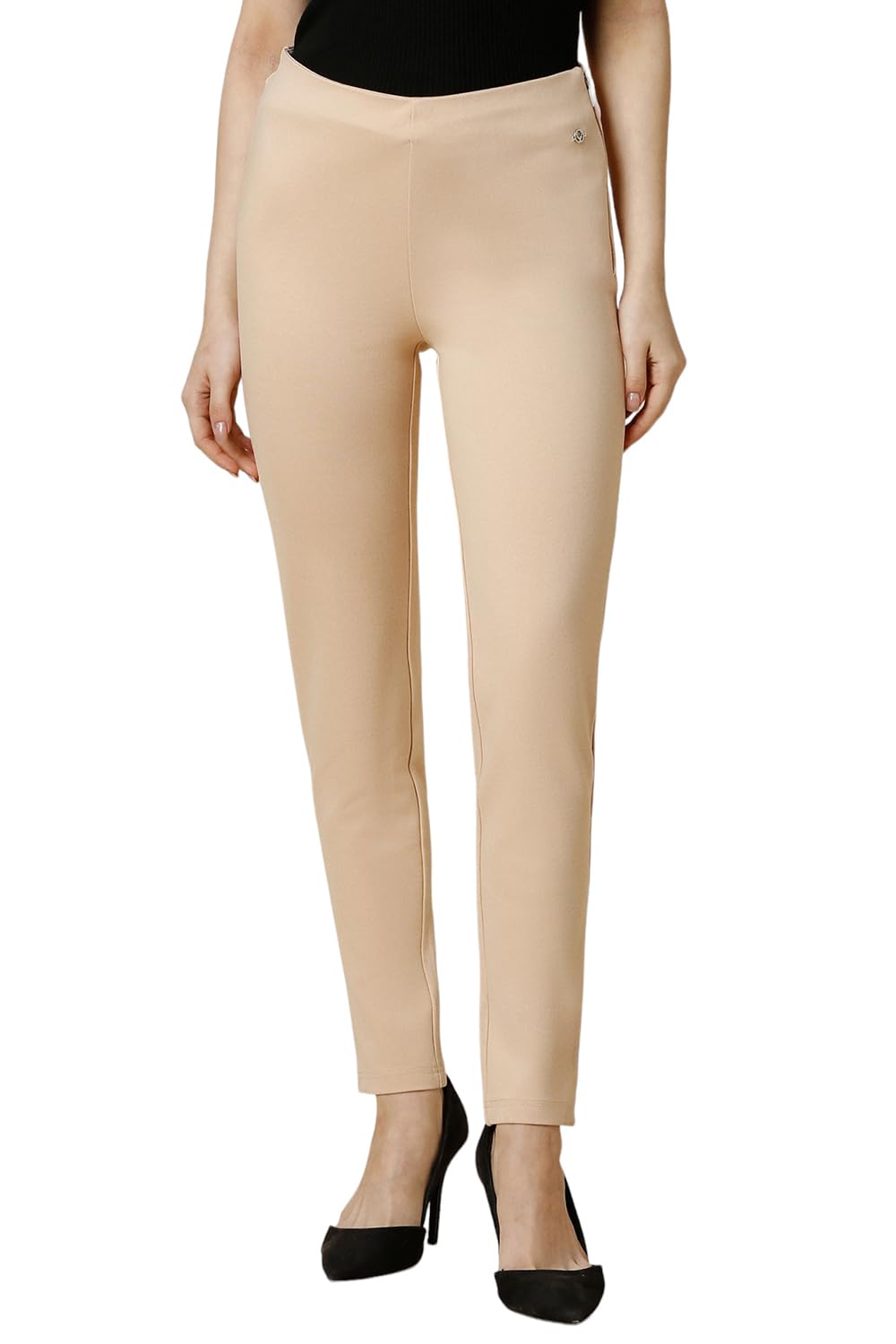 Allen Solly Women Regular Fit Solid Formal Leggings