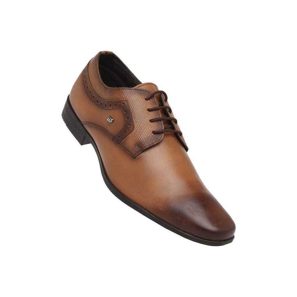 ID Mens Lace Up Formal Shoes (Tan_43) 9-9.5