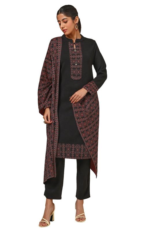 Soch Women Acrylic Woven Design Winter Suit Set