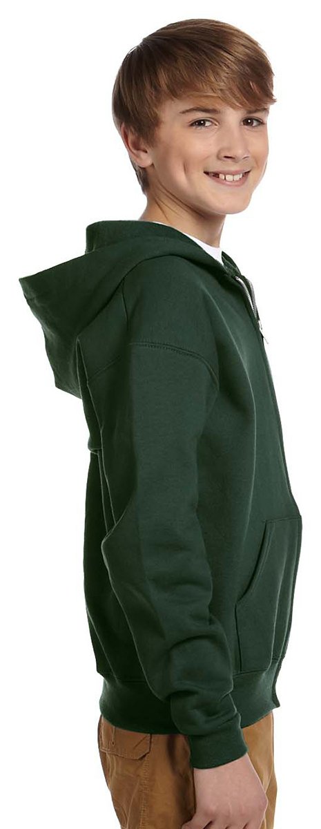 Youth 8 oz NuBlend Fleece Full-Zip Hooded Sweatshirt - J NAVY - L(D0102HI3U3g)