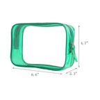 Clear Pouch Small, Clear Makeup Bag, 6.6x2.3x4.7 Size TSA Approved Toiletry Bag, Clear Travel Bags for Toiletries, Clear Cosmeti