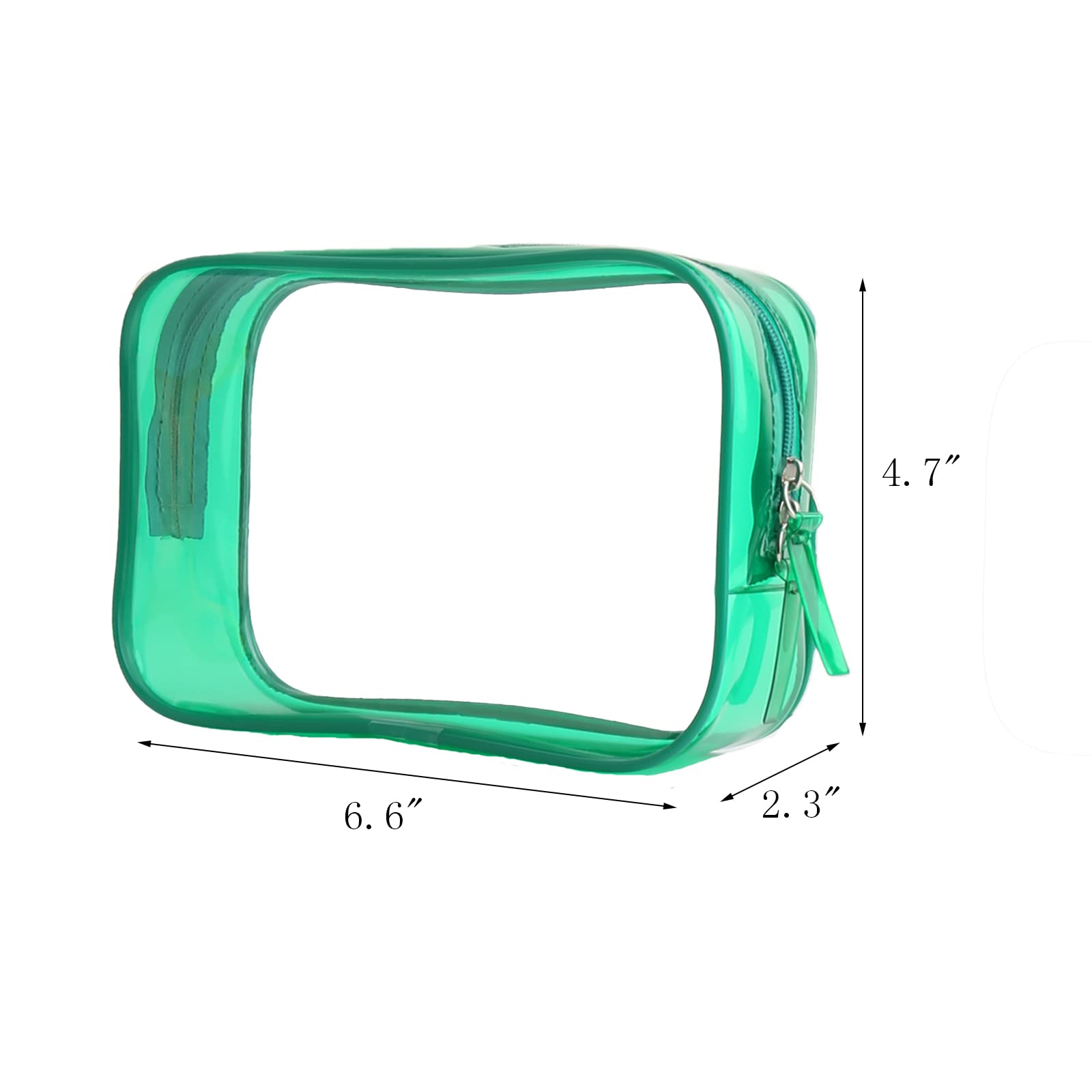 Clear Pouch Small, Clear Makeup Bag, 6.6x2.3x4.7 Size TSA Approved Toiletry Bag, Clear Travel Bags for Toiletries, Clear Cosmeti