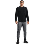 Under Armour Men's Tricot Joggers, Black Full Heather (001)/Black, Small