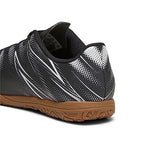 PUMA Attacanto Indoor Training Sneaker, Black-Silver Mist, 2.5 US Unisex Big Kid