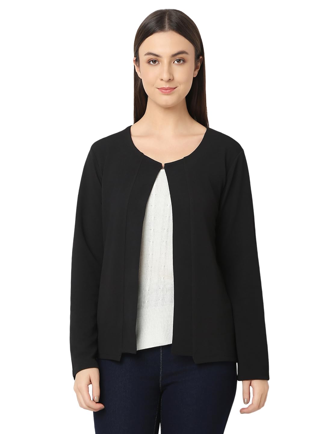 Smarty Pants womens cotton black color jacket.(SMJK1113_Black_XXL) 2
