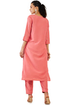 Soch Women Pink Silk Blend Embellished Kurta Set