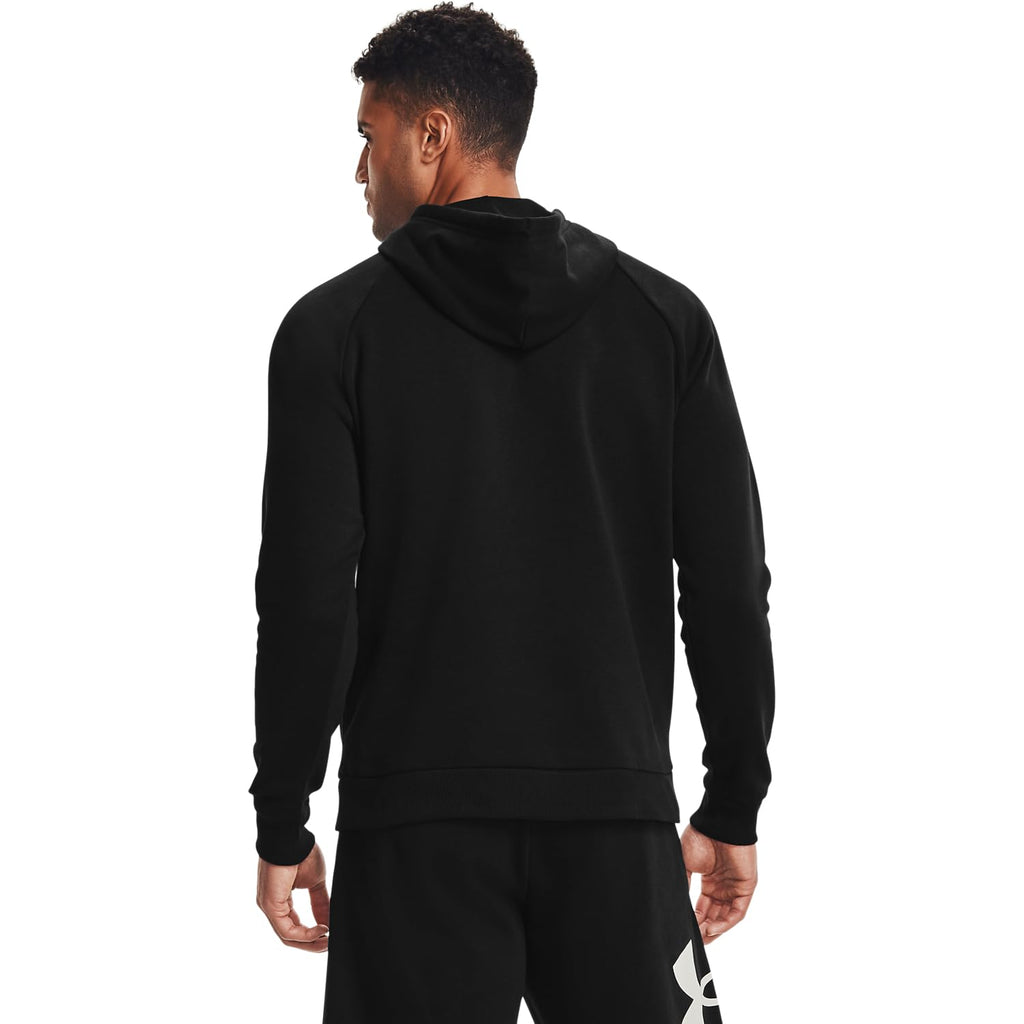 Under Armour Mens Rival Fleece Big Logo Hoodie , Black (001)/Onyx White , 4X-Large