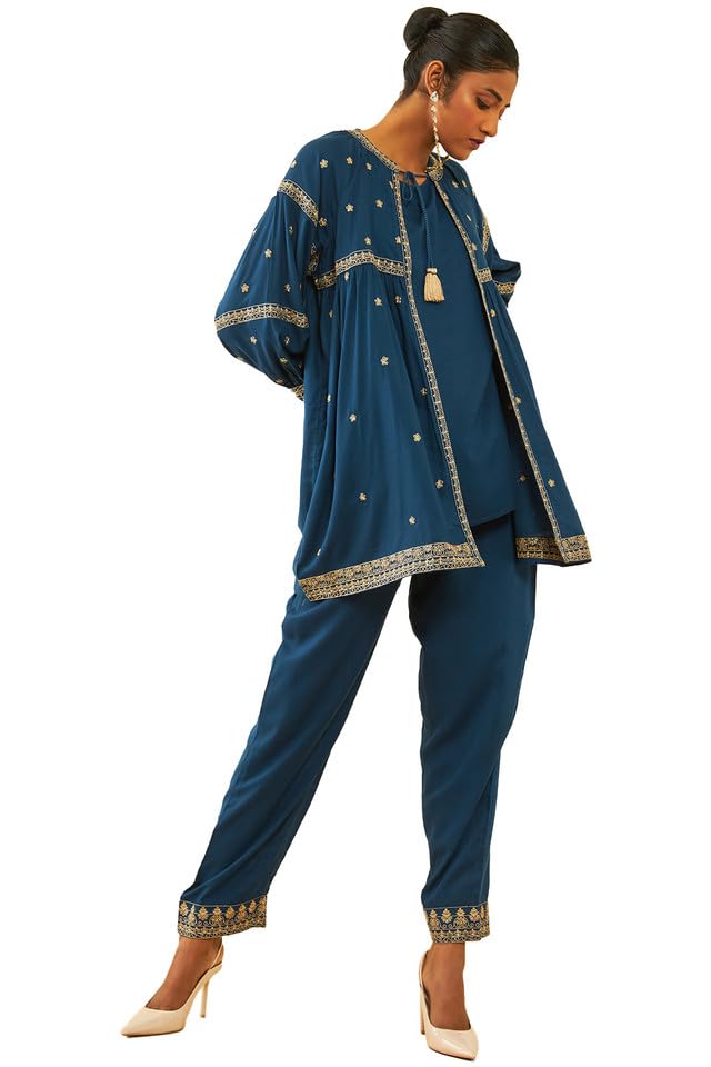 Soch Women Rayon Thread Work Jumpsuit