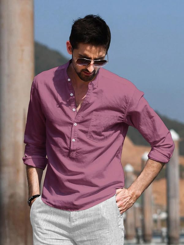 Be Active MenS Cotton Plain Regular Fit Kurta