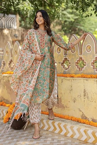 LookMark Kurta Set: Where Tradition Meets Trend: Stay Fashion-Forward Yet Rooted in Tradition with Our Stylish Ethnic Sets! Gree