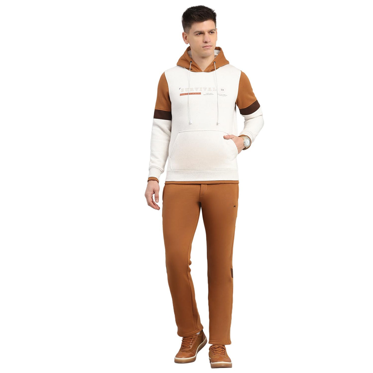 Monte Carlo Mens Regular Fit Solid Collared Neck Full Sleeve Winter Tracksuit Men Track Suit | Stylish Sportswear Set With Jacke 2