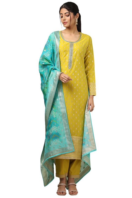 Soch Women Chanderi Embellished Suit Set with Sequins