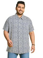 Bigbanana MenS Plus Size Regular Fit Printed Shirt(Eliud,Blue,6Xl)