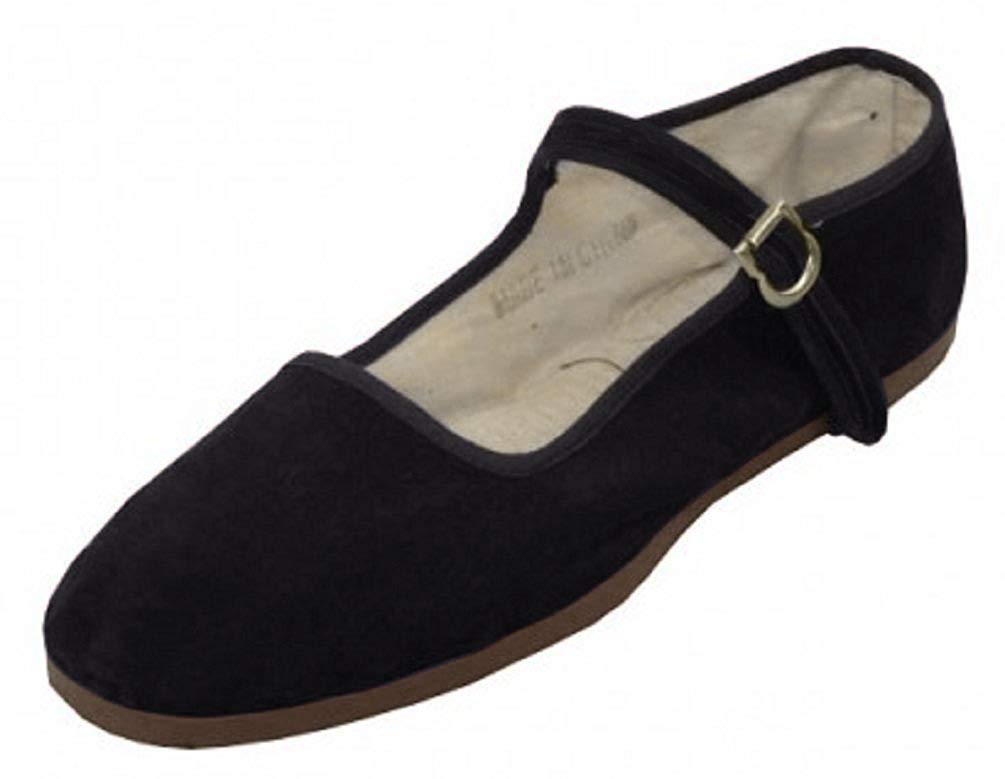 Shoes 18 Womens Cotton China Doll Mary Jane Shoes Ballerina Ballet Flats Shoes (9 B(M) US, 118-t Black)