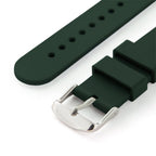 Archer Watch Straps - Silicone Quick Release Soft Rubber Replacement Watch Bands (British Racing Green, 18mm)