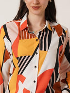 Kzully Polyester Modern WomenS Tops White-Red