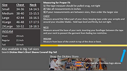 Dickies Men's Short Sleeve Coverall, Gray, Small Short