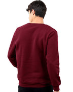 Noble Monk MenS Regular Fit Sweatshirts | Round Neck | Long Sleeve Sweatshirts For Men Rio Red